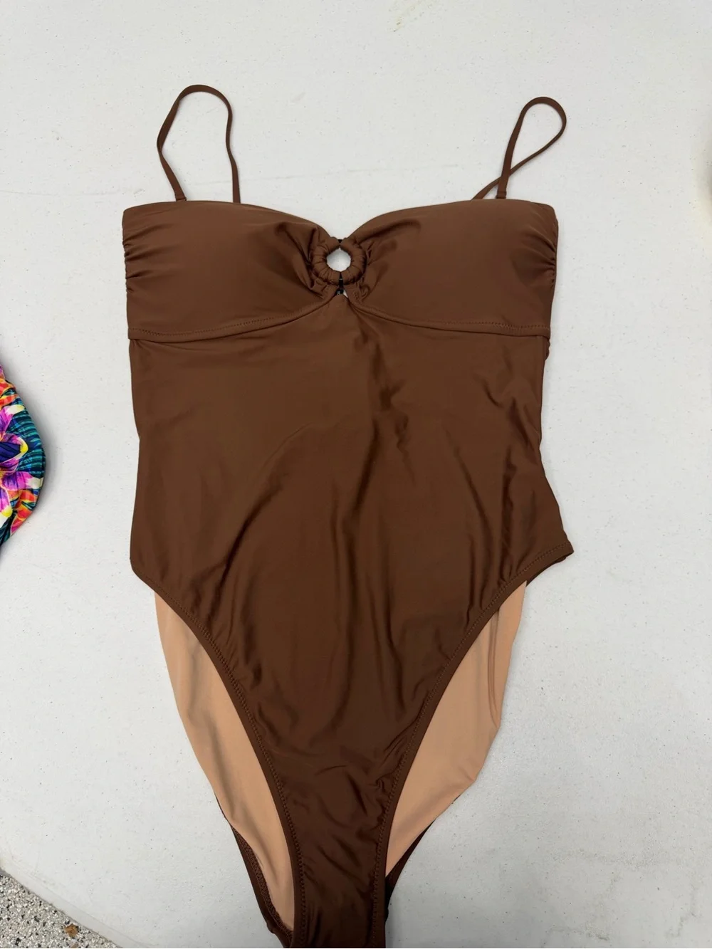 J.Crew Bandeau Ring One Piece Swimsuit NWT Size 14 Removable Straps